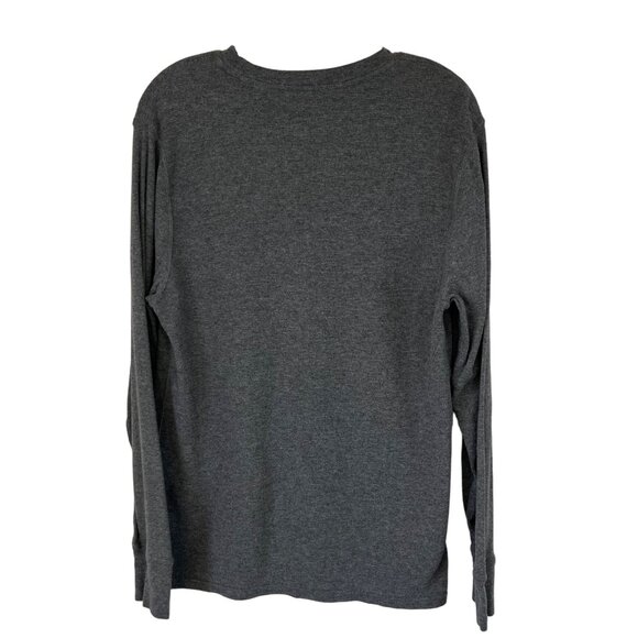 Polo Ralph Lauren Long Sleeve Thermal Shirt Mens Large Gray Waffle Knit - Picture 2 of 6